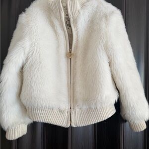 Place White Jacket with Gold Zipper